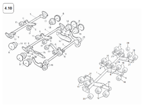 4.10 Roller Carrier Frames (Narrow Star Machines - Inboard rollers digger position)