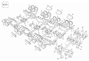 4.11 Roller Carrier Frames (5215 Machines - Inboard rollers digger position)