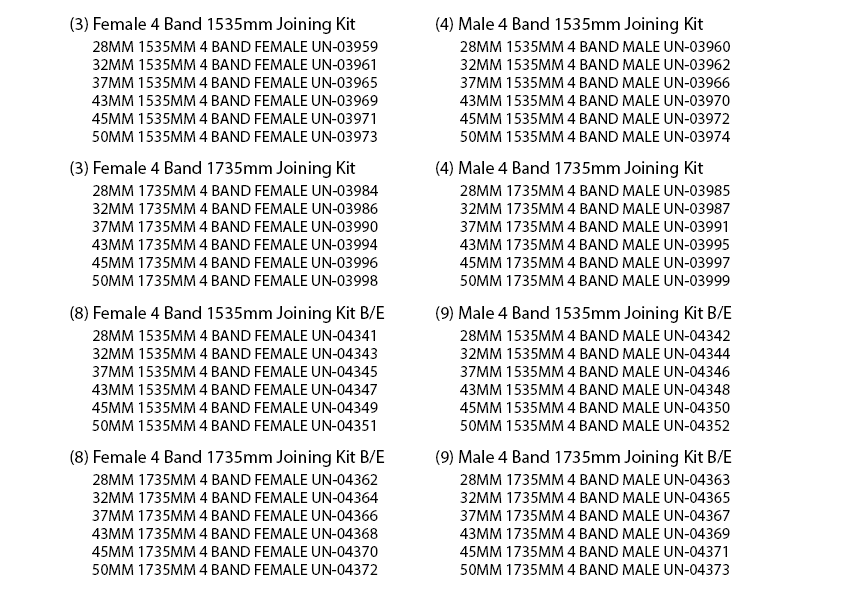 6.2 Web Accessories - Heavy Duty Joining Kits