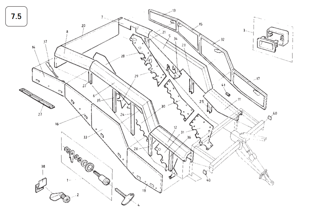 7.5 Doors, Guards and Wearplates (Open Front Star Machine - up to 2011)