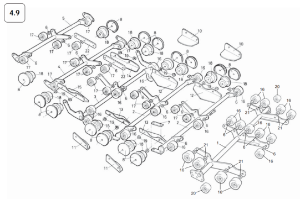 4.9 Roller Carrier Frames (Narrow MultiWeb Machines - Inboard rollers digger position)