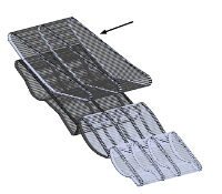 LT DRIVEN SCRUBBER WEB (SHORT) 1740